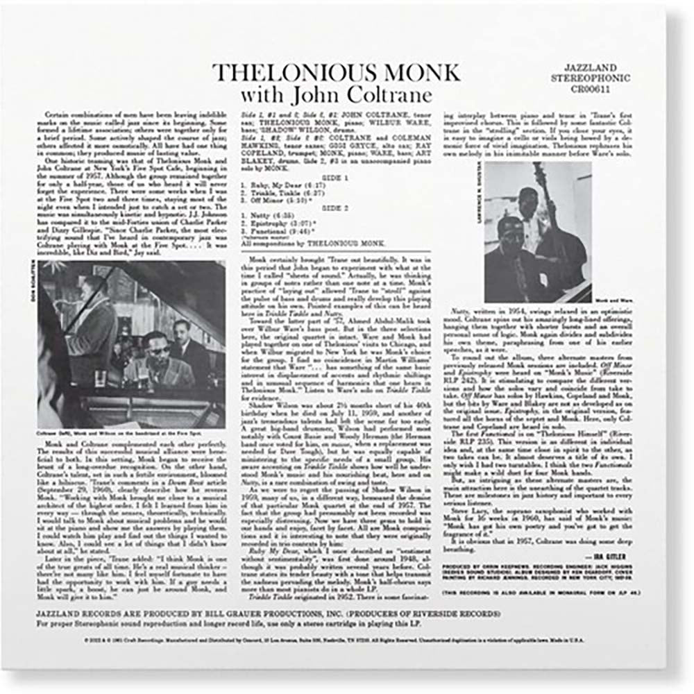 Thelonious Monk With John Coltrane - Thelonious Monk With John Coltrane (LP)